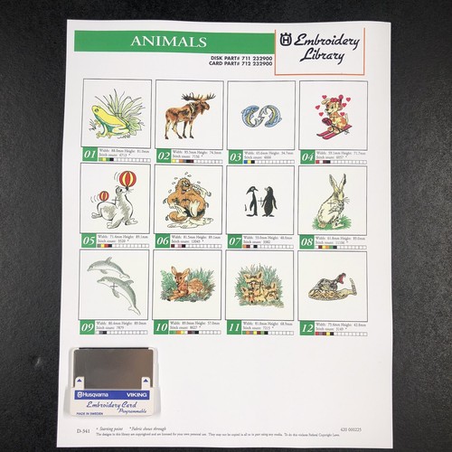 Carta disegni ricamo animali