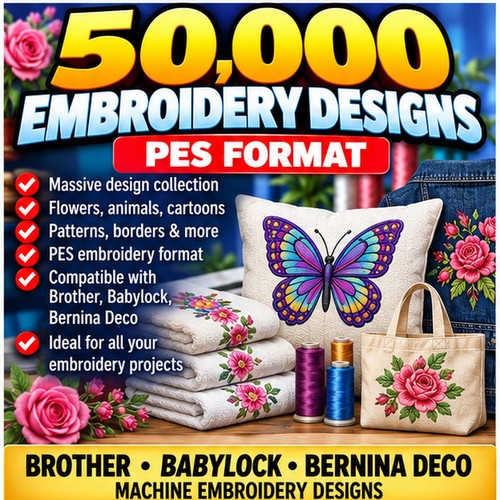 50000 disegni ricamo pes - ricamo,