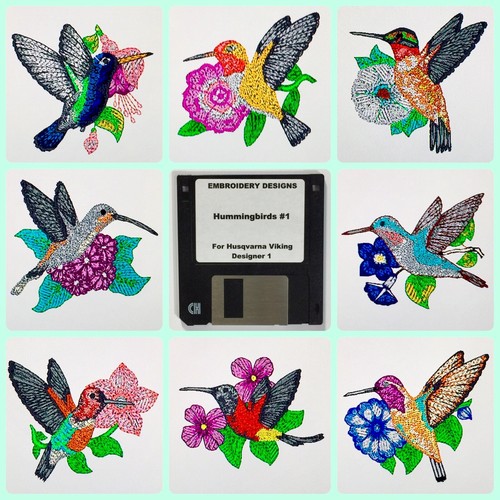 Disco disegni ricamo colibrì - ricamo,